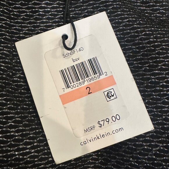 Calvin Klein Black Textured Pencil Skirt Size 2 MSRP $79 Modern Fit Office Wear - Picture 6 of 8